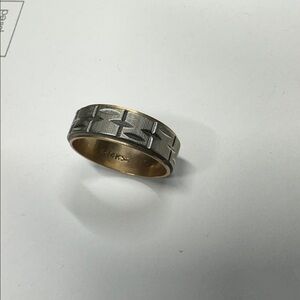 Men’s 14k yellow and white gold ring